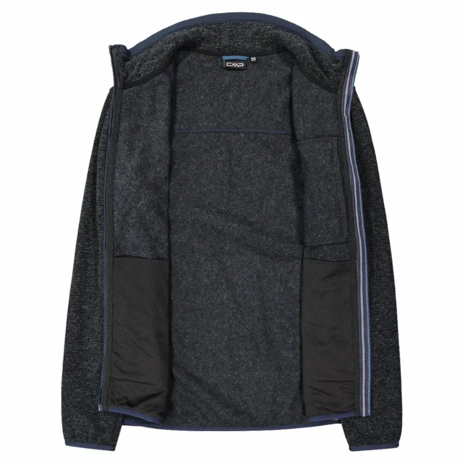 Uomo CMP Pile^Giacca in pile da uomo in knit tech melange