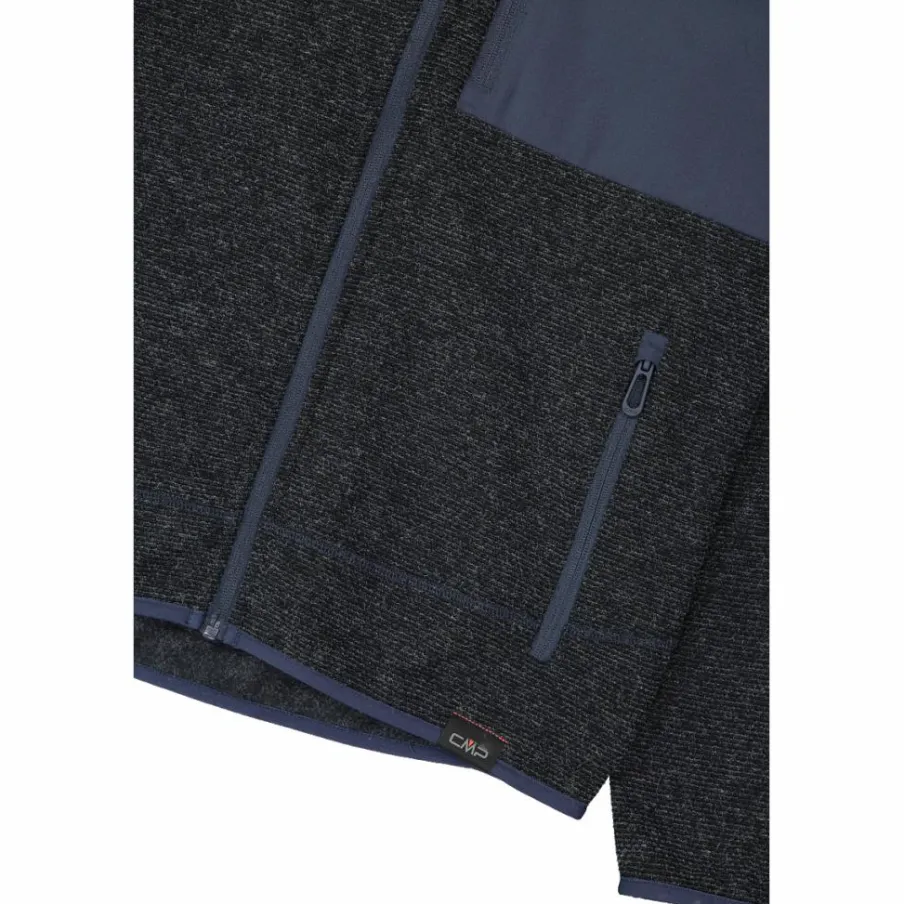 Uomo CMP Pile^Giacca in pile da uomo in knit tech melange