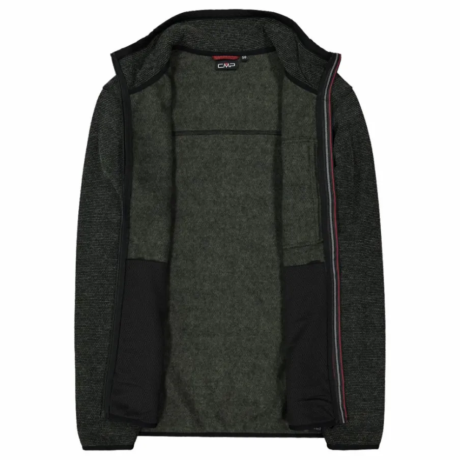 Uomo CMP Pile^Giacca in pile da uomo in knit tech melange