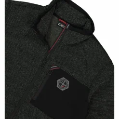 Uomo CMP Pile^Giacca in pile da uomo in knit tech melange