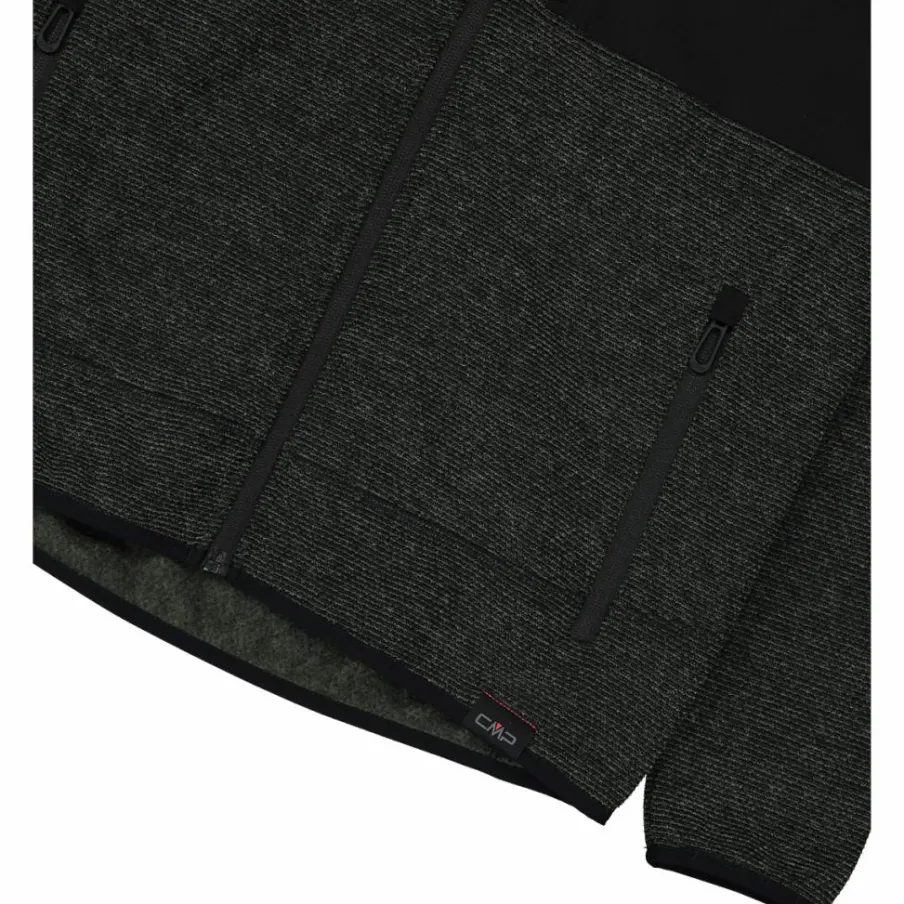 Uomo CMP Pile^Giacca in pile da uomo in knit tech melange
