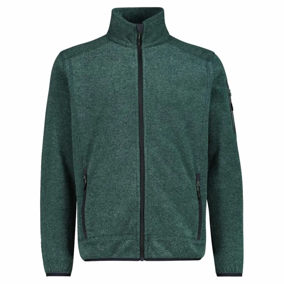 Uomo CMP Pile^Giacca in Pile da uomo in knit-tech mélange