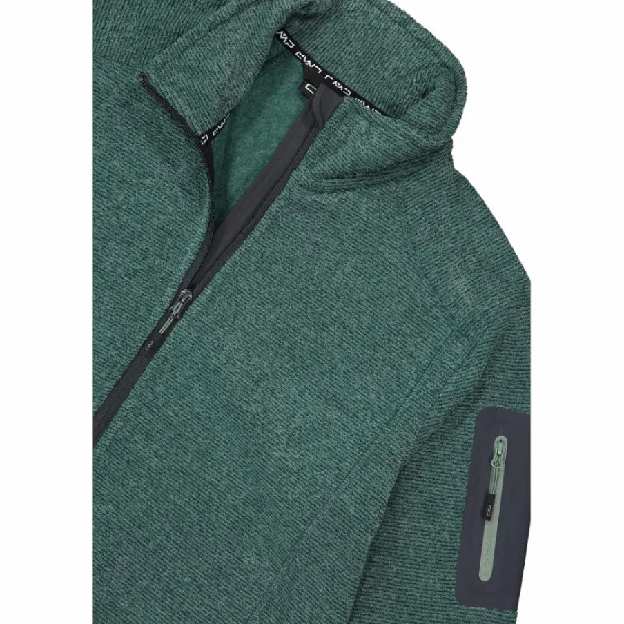 Uomo CMP Pile^Giacca in Pile da uomo in knit-tech mélange