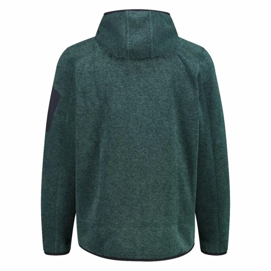 Uomo CMP Pile^Giacca in pile da uomo in knit-tech mélange con cappuccio