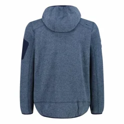 Uomo CMP Pile^Giacca in pile da uomo in knit-tech mélange con cappuccio