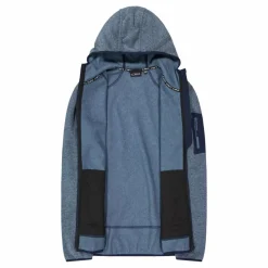 Uomo CMP Pile^Giacca in pile da uomo in knit-tech mélange con cappuccio