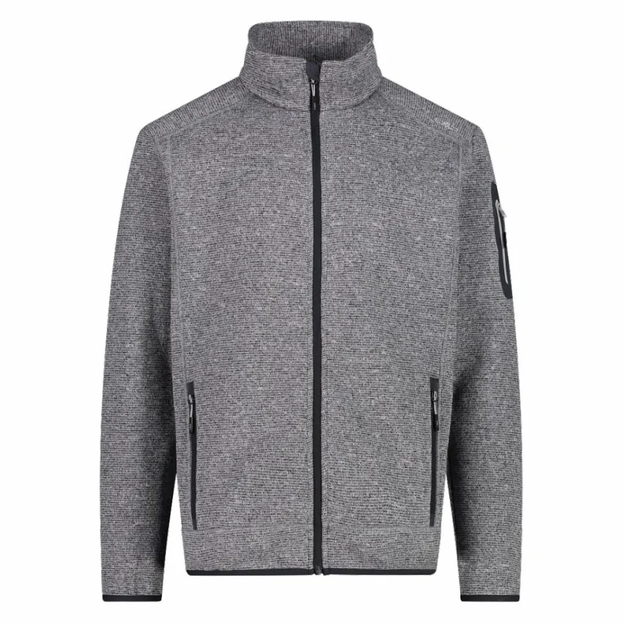 Uomo CMP Pile^Giacca in Pile da uomo in knit-tech mélange