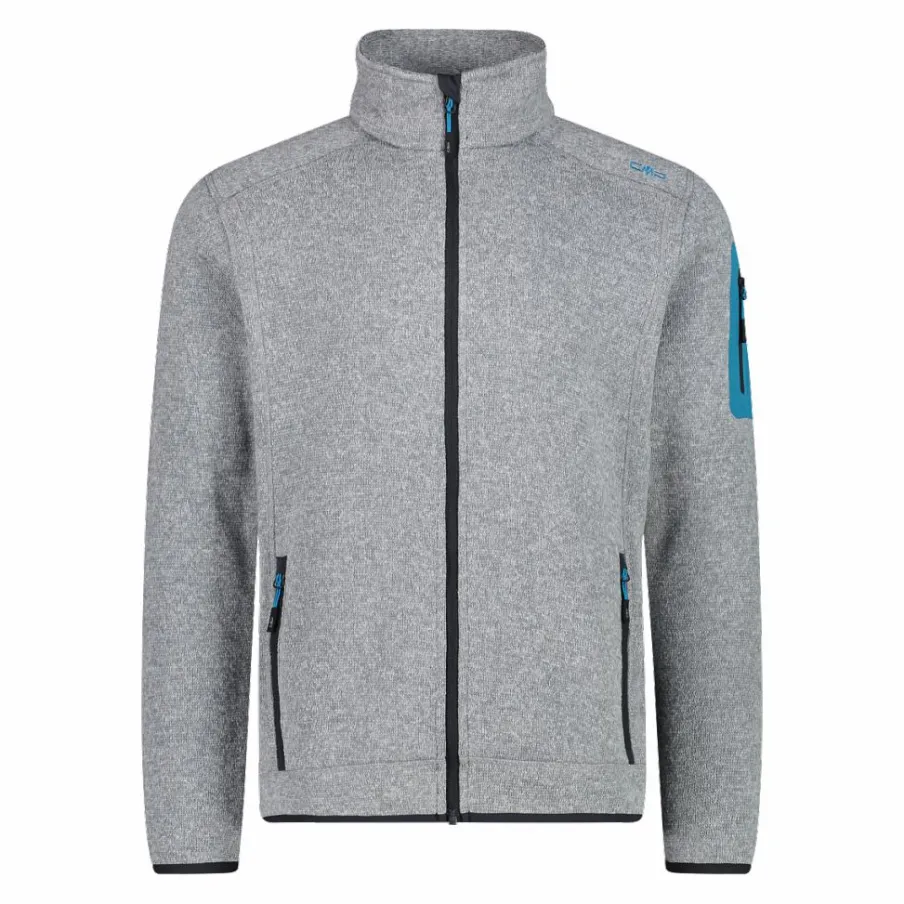 Uomo CMP Pile^Giacca in Pile da uomo in knit-tech mélange