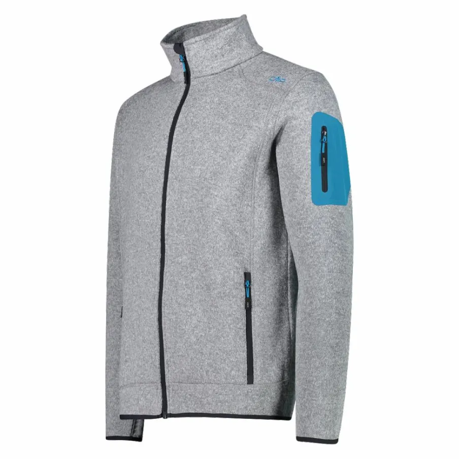 Uomo CMP Pile^Giacca in Pile da uomo in knit-tech mélange