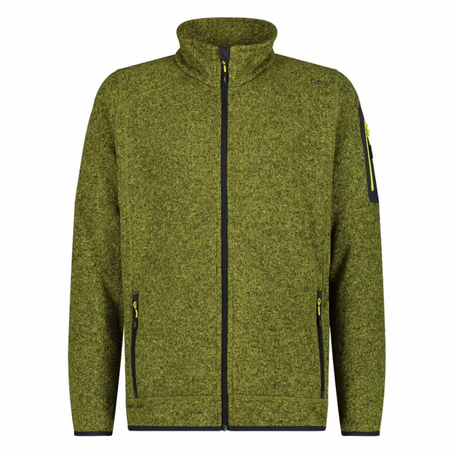 Uomo CMP Pile^Giacca in Pile da uomo in knit-tech mélange