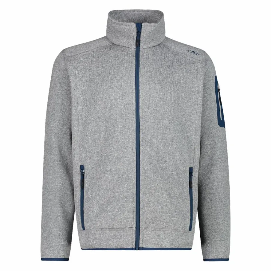 Uomo CMP Pile^Giacca in Pile da uomo in knit-tech mélange