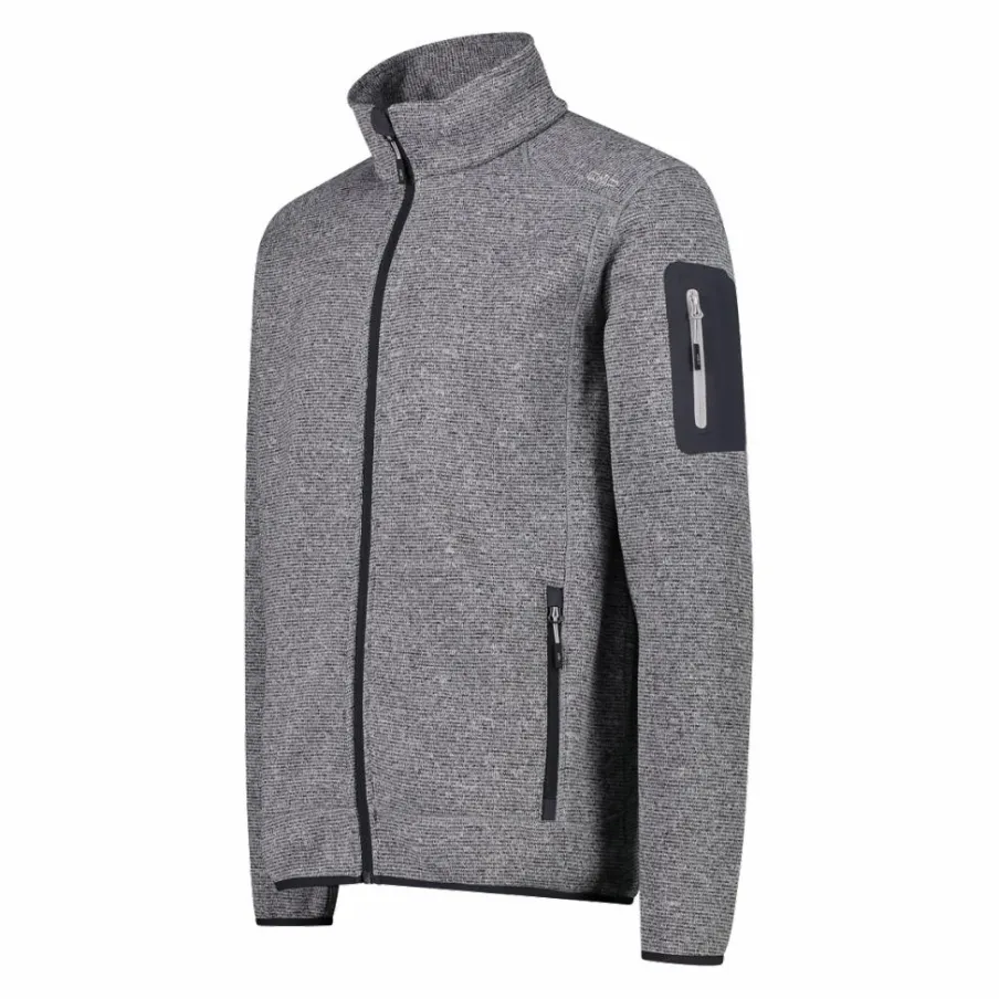 Uomo CMP Pile^Giacca in Pile da uomo in knit-tech mélange