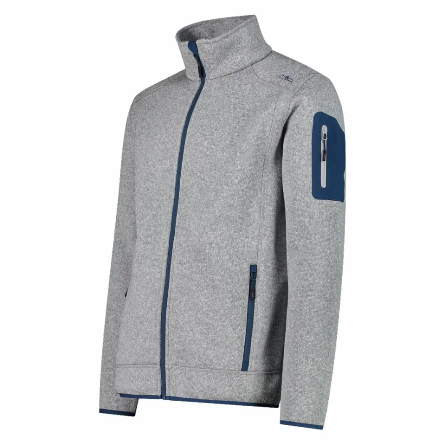 Uomo CMP Pile^Giacca in Pile da uomo in knit-tech mélange