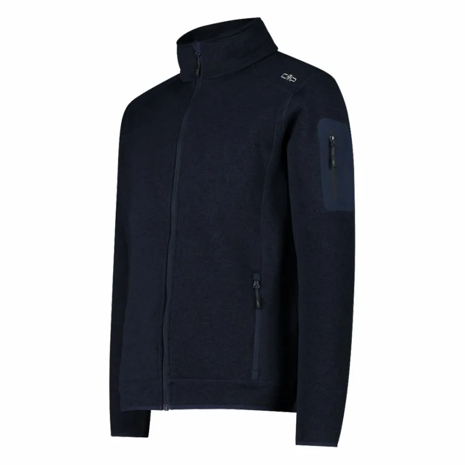 Uomo CMP Pile^Giacca in Pile da uomo in knit-tech mélange