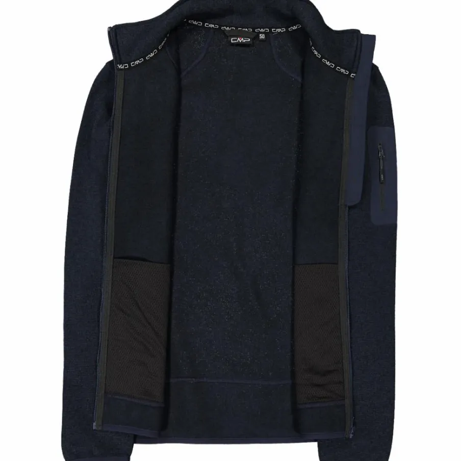 Uomo CMP Pile^Giacca in Pile da uomo in knit-tech mélange