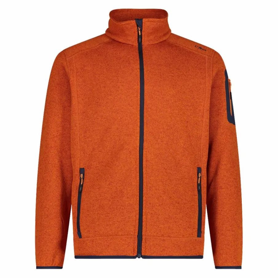 Uomo CMP Pile^Giacca in Pile da uomo in knit-tech mélange