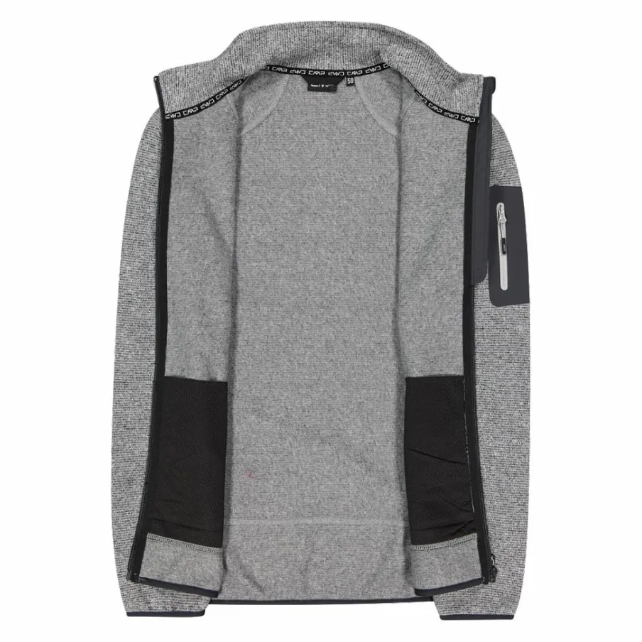 Uomo CMP Pile^Giacca in Pile da uomo in knit-tech mélange