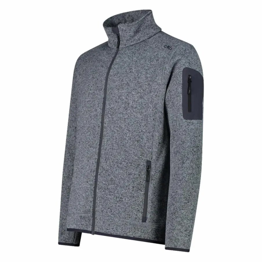 Uomo CMP Pile^Giacca in Pile da uomo in knit-tech mélange