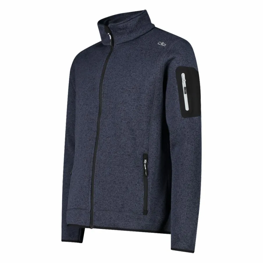 Uomo CMP Pile^Giacca in Pile da uomo in knit-tech mélange