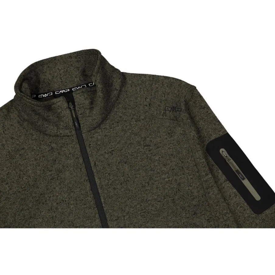 Uomo CMP Pile^Giacca in Pile da uomo in knit-tech mélange