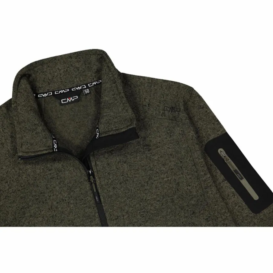 Uomo CMP Pile^Giacca in Pile da uomo in knit-tech mélange