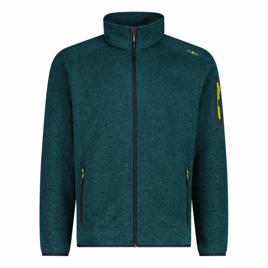 Uomo CMP Pile^Giacca in Pile da uomo in knit-tech mélange