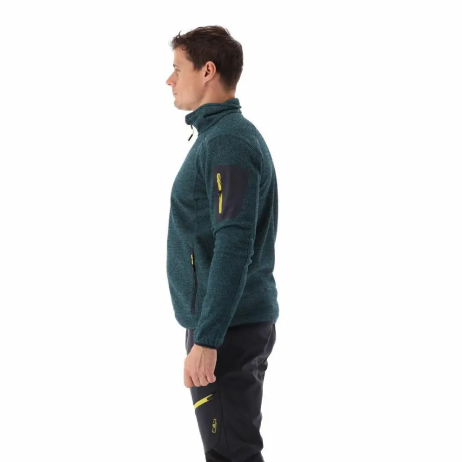 Uomo CMP Pile^Giacca in Pile da uomo in knit-tech mélange