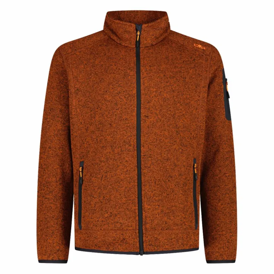 Uomo CMP Pile^Giacca in Pile da uomo in knit-tech mélange