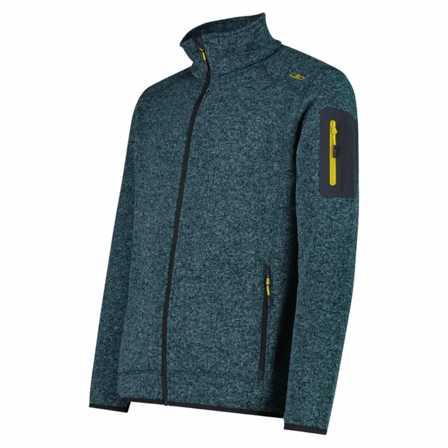 Uomo CMP Pile^Giacca in Pile da uomo in knit-tech mélange