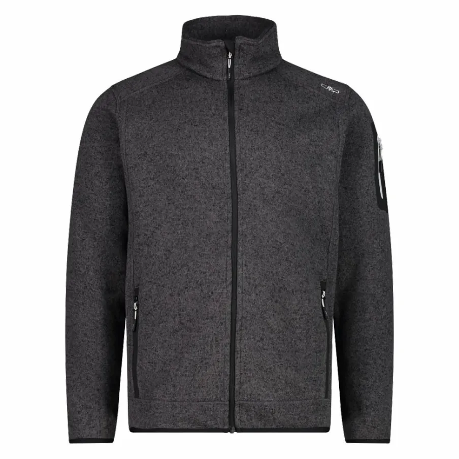 Uomo CMP Pile^Giacca in Pile da uomo in knit-tech mélange