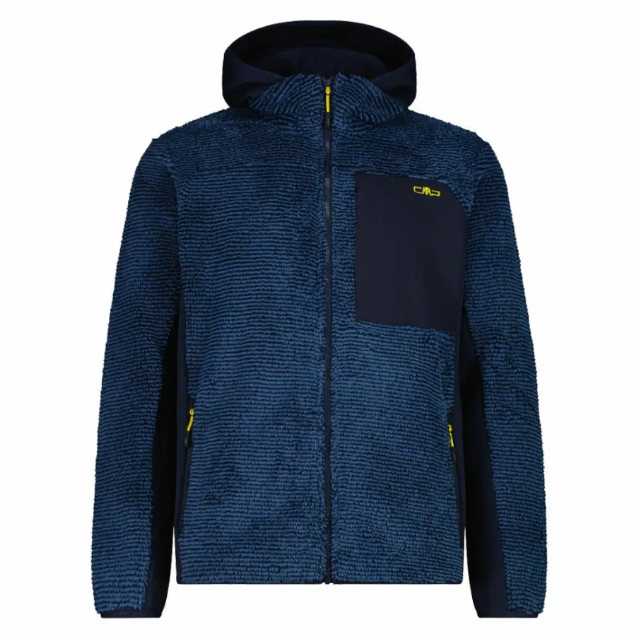 Uomo CMP Pile^Giacca in pile Highloft da uomo con cappuccio Unlimitech