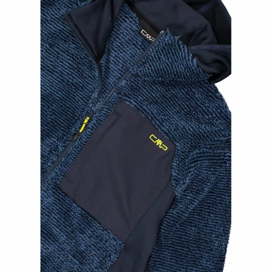 Uomo CMP Pile^Giacca in pile Highloft da uomo con cappuccio Unlimitech