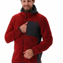 Uomo CMP Pile^Giacca in pile Highloft da uomo con cappuccio Unlimitech