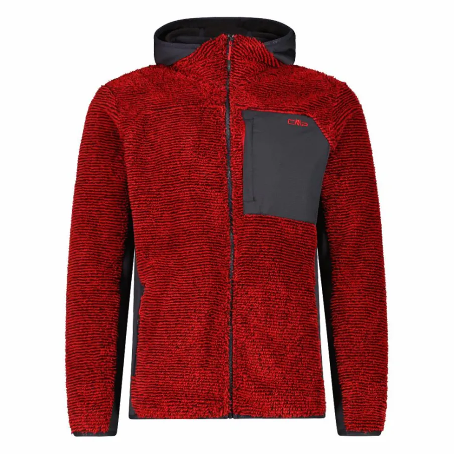 Uomo CMP Pile^Giacca in pile Highloft da uomo con cappuccio Unlimitech