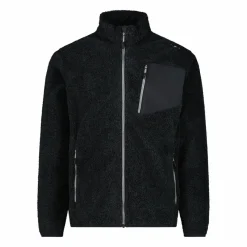 Uomo CMP Pile^Giacca in pile HighLoft da uomo con tasca termoapplicata melange