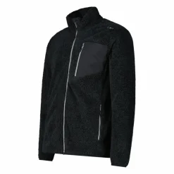 Uomo CMP Pile^Giacca in pile HighLoft da uomo con tasca termoapplicata melange