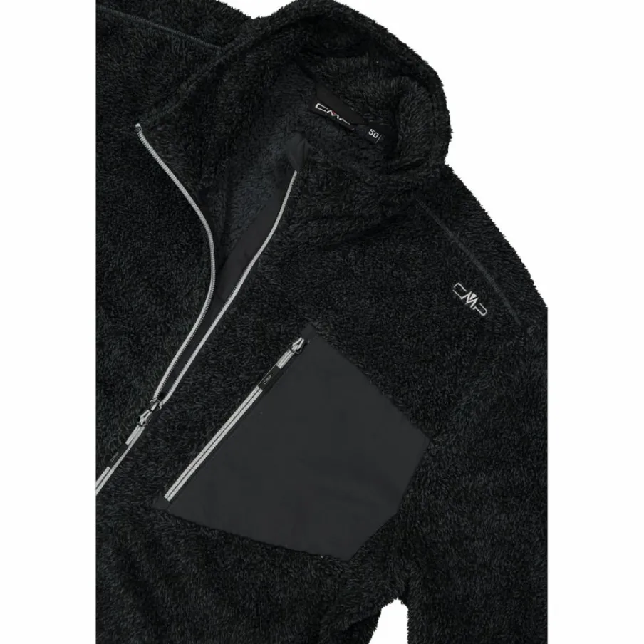 Uomo CMP Pile^Giacca in pile HighLoft da uomo con tasca termoapplicata melange