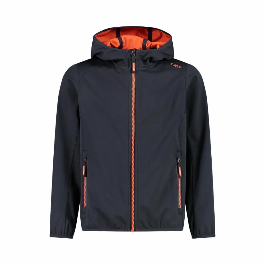 CMP Giacche E Piumini^Giacca in softshell leggero da bambina con cappuccio fisso