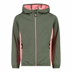 CMP Giacche E Piumini^Giacca in softshell leggero da bambina con cappuccio fisso