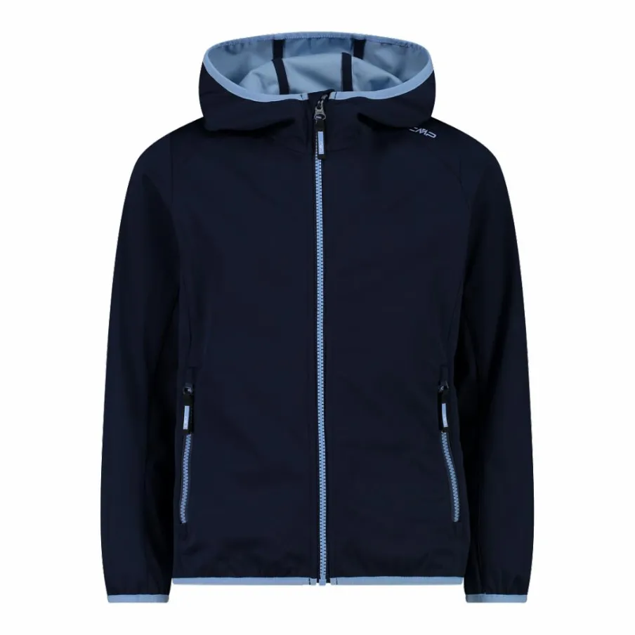 CMP Giacche E Piumini^Giacca in softshell leggero da bambina con cappuccio fisso