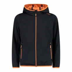CMP Giacche E Piumini^Giacca in softshell leggero da bambina con cappuccio fisso