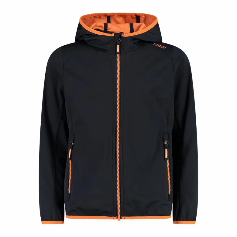 CMP Giacche E Piumini^Giacca in softshell leggero da bambina con cappuccio fisso