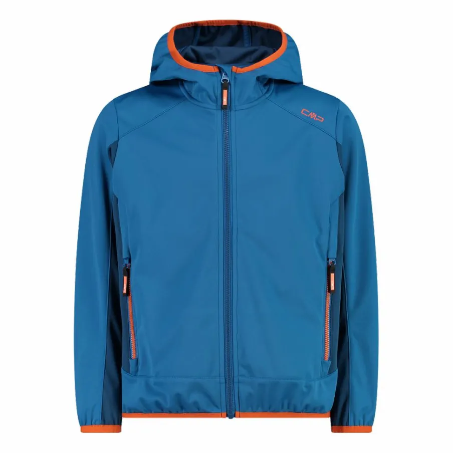 Bambino CMP Giacche E Piumini^Giacca in softshell leggero da bambino con cappuccio fisso