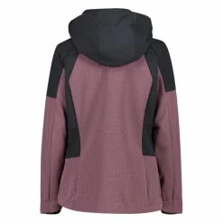 Donna CMP Giacche Trekking|Giacche Softshell^Giacca Softshell da Donna con Cappuccio e Motivo Grid-Jacquard Bicolor