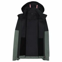 Donna CMP Giacche Trekking|Giacche Softshell^Giacca Softshell da Donna con Cappuccio e Motivo Grid-Jacquard Bicolor