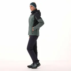 Donna CMP Giacche Trekking|Giacche Softshell^Giacca Softshell da Donna con Cappuccio e Motivo Grid-Jacquard Bicolor