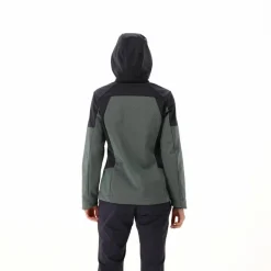 Donna CMP Giacche Trekking|Giacche Softshell^Giacca Softshell da Donna con Cappuccio e Motivo Grid-Jacquard Bicolor