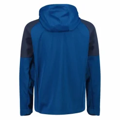 Uomo CMP Giacche Trekking|Giacche Softshell^Giacca Softshell da Uomo con Cappuccio e Motivo Grid-Jacquard Bicolor