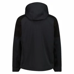 Uomo CMP Giacche Trekking|Giacche Softshell^Giacca Softshell da Uomo con Cappuccio e Motivo Grid-Jacquard Bicolor