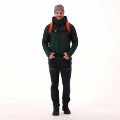 Uomo CMP Giacche Trekking|Giacche Softshell^Giacca Softshell da Uomo con Cappuccio e Motivo Grid-Jacquard Bicolor